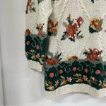 Vintage Krystal Cove Cream Floral Embroidery Grandma Core Women’s Sweater SP Green Size undefined Photo 3