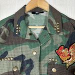 Fair Child Womens‎ Shirt Sz S Little Big Town Camo Goldfish Jacket Snap Up Green Photo 3