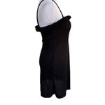 Nasty Gal Collection Black Ribbed Ruffle Mini Dress S Photo 2