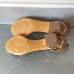 Heels Charm Women’s Gold Metallic Block Heel Sandals Size 10M Ankle Strap Photo 5