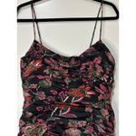 Hutch Tisha Ruched Maxi Dress Black Floral Multi Size 10 NWT Tiered Skirt w Slit Photo 2