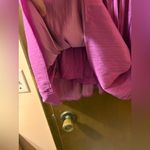 Anthropologie  lilac purple satin-like cut out mini dress Photo 8