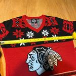 Chicago Blackhawks NHL Ugly Christmas Sweater Official V Neck Women's Size M Black Size M Photo 3