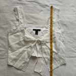 Forever 21  White lace crop top with tie front Photo 5