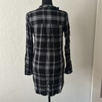 SO Black & white plaid quarter button down long sleeve t-shirt dress Photo 2