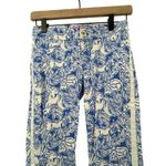 Lilly Pulitzer Women 00 Kelly Skinny Ankle Pant Coastal Blue Fancy Feet NWT Photo 1