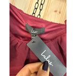 Lulus NWT  Compelling Romantic Burgundy Ruffled Tiered Maxi Dress Gala Banquet S Photo 5