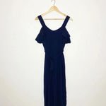 Elodie  Navy Cold Shoulder Jumpsuit Size M Photo 6