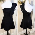 Shilla the Label One Shoulder Double Ruffle Lace Fit & Flare Mini Dress Sz XS💛 Photo 1
