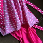 Ann Taylor COPY - Pink And White Casual Dress Sz L W Tie In Front Back KeyHole … Photo 8