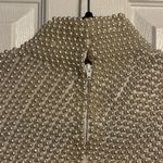 Vintage 1980s VIE by VICTORIA ROYAL Faux Pearl Mock Neck Top Size S White Photo 4
