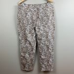 Chico's  Jeans 3 Leopard Print Brown White Tapered Ankle Stretch Denim XL 16‎ Photo 3