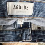 AGOLDE Jean Shorts Parker Distressed High Waist Frayed Hem Button Fly Denim 25 Photo 3