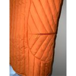 Women’s Orange Quilted Puff Button Vest Orange Size L Photo 6