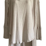 Free People  Ivory Textured Knit Top Photo 0