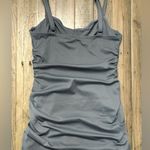 SKIMS NWT Sculpting Swim Ruched One-Piece Suit - Medium - Gunmetal Grey Photo 3