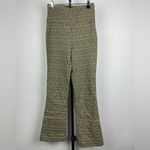 Urban Outfitters Black Green Checked Plaid Cropped Flare Pants Photo 1