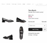 Tory Burch  Women’s Black Perfect Georgia Leather Pumps Size Size 7.5 $578 Photo 5