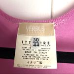 Versace Vintage Versus Pink Open Front Cardigan Silk Crochet Detail Photo 2
