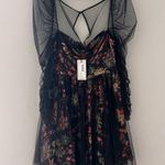 NWT $625 Cara Cara Ritchie Dress Multi Jacobean Black Size Medium Photo 0