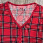 Little Sleepies Women’s red plaid pj top XL Photo 1