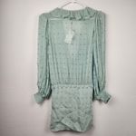 Retrofête Retrofete Lennon Embellished Silk Chiffon Dress in Green Size XS NWT Long Sleeve Photo 5