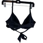 Apt. 9  Black Wrap Ruched Adjustable Strap Padded Bikini Top Size L Photo 1