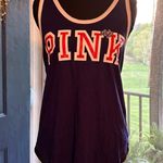 PINK - Victoria's Secret  Ted, White & Blue Sleeveless Relaxed Tank Top size M Photo 0