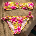 🔹4 for $30 Medium Tropical Print Bikini Pink Photo 0