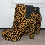 Qupid Cheetah Print Platform Heels Photo 0