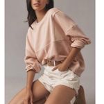 Pilcro Mixed Rib Sweatshirt light pink XL NWOT Photo 0