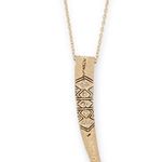 House of Harlow 1960 Gorgon Tusk Necklace Gold Photo 3