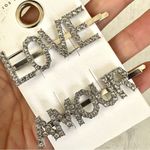 Guess silver tone two piece rhinestone Bobbi pin hair pin set Photo 3