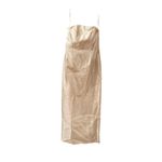Alfred Sung  Champagne Strapless Satin Twill Column Gown NO train size 6 #D876 Photo 2