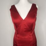 Long Red Lace Formal Wedding Event Halloween Gown With Train Dress Photo 8