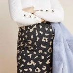 Anthropologie  Maeve Women Delphne Animal Print Pencil Sweater Skirt Small ZIP Photo 0