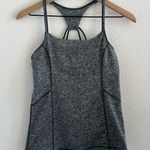 Zella Strappy Active Workout Tank Heathered Gray Shelf Bra Small Photo 0