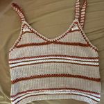 American Eagle Crochet Crop Striped Tank Top Photo 0