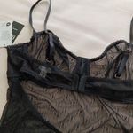 INC International Concpts W large Monogram Bodysuit Black Logo intimates NWT Photo 6