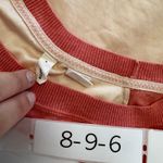 Moth Anthropologie Tee Womens Small Coral Pink Beige Short Sleeve Top Silk Blend Photo 4