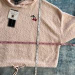 Polly & Esther NWT! Pink Juniors' Drawstring Hem Faux Sherpa Hoodie w Cherries L Photo 9