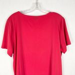 Torrid Plus Size 2X Top Pink V Neck Short Sleeve Knit Stretch Solid Womens 1697 Photo 4