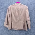 Talbots Skirt Suit Set Size 10 Blazer Jacket & Skirt Career Tan Cotton Blend Photo 2