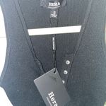 Edge Black Button-Up Crop Tank Photo 5