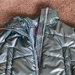Urban Outfitters Cropped Puffer Jacket Metallic teal Size L/6 Photo 4