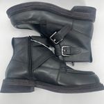 Free People Isla Boots Size 9 Moto Black Leather Buckles Zipper Edgy Boho Ankle Photo 7