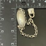 Brighton Rare Retired Silverplated Oval ID Bracelet with Padlock Charm 28g. Photo 9