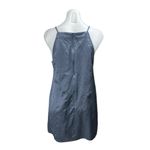 Madewell Blue Sleeveless High Neck Chambray Denim Linen Tank Mini Dress Size M Photo 1