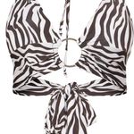 Pretty Little Thing Zebra Tie Top Photo 0