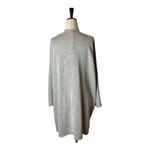DONNI Beige And Gray‎ Open Front Long Lightweight Open Cardigan Sweater OSFA Gray Size undefined Photo 3